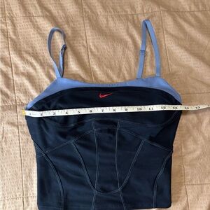 Nike Women's Navy and Light Blue Sports Bra
